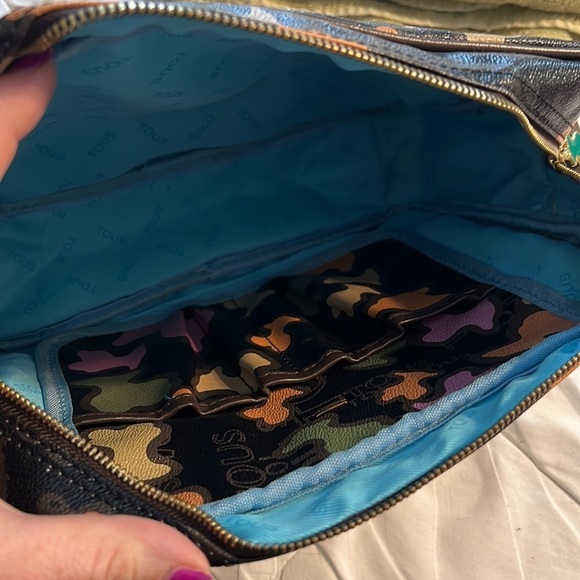 Tous - Classic Kaos Shoulder Strap Handbag Vinyl Cross Body Bag - Picture 8 of 9